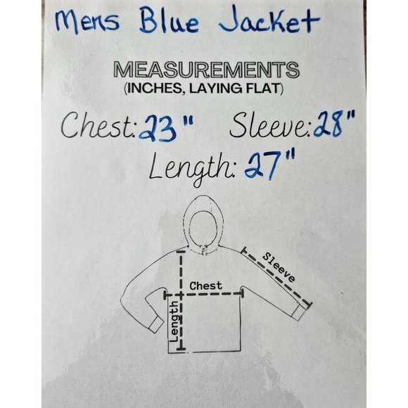 All In Motion Men Jacket Size Large Hooded Blue Lightweight Water Repellent Zip - Picture 9 of 9